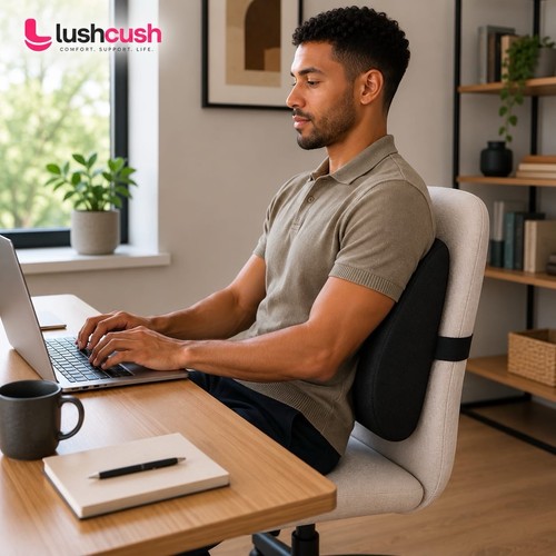 Lushcush ergonomic black back - ergonomic,