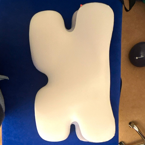 Ergonomic white seat cushion - seat,